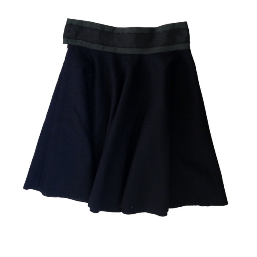 Dark Grey Skirt with Dark Green Waist